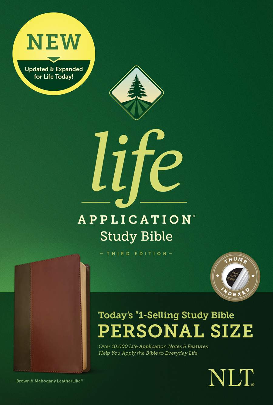 Image of NLT Life Application Study Bible, Third Edition, Personal Size, Brown