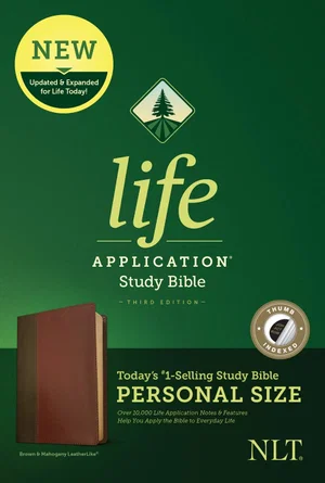 NLT Life Application Study Bible, Third Edition, Personal Size, Brown