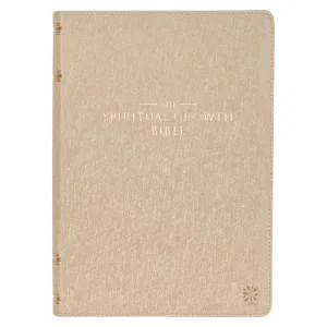 NLT Pearlescent Taupe Faux Leather Spiritual Growth Bible