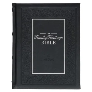 NLT Black Faux Leather Hardcover Family Heritage Bible