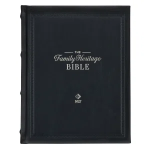 NLT Black Full Grain Leather Family Heritage Bible