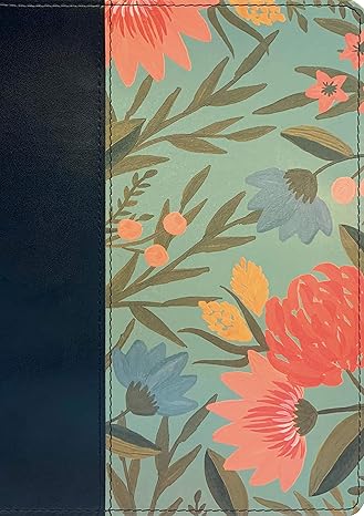 Image of NLT Life Application Study Bible, Third Edition Teal Floral Leatherlike