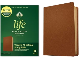NLT Life Application Study Bible Third Edition Brown Genuine Leather, Red Letter
