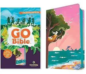 NLT Go Bible for Kids Leatherlike (Beach Sunrise)