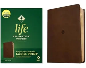 NLT Life Application Study Bible, Third Edition, Large Print, Rustic Brown