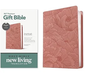NLT Premium Gift Bible, Dusty Pink Petals, Red Letter, Filament Enabled
