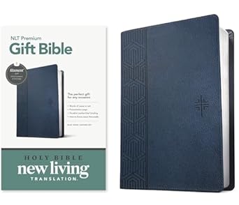 Image of NLT Premium Gift Bible, Blue Cross, Filament Enabled, Red Letter