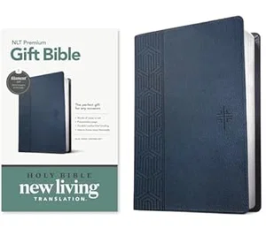 NLT Premium Gift Bible, Blue Cross, Filament Enabled, Red Letter