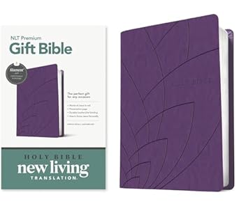 Image of NLT Premium Gift Bible, Purple Petals, Filament Enabled, Red Letter