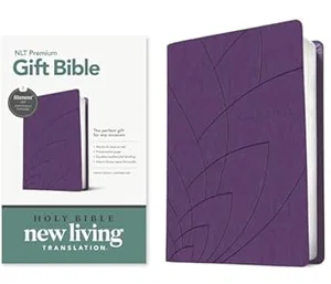 NLT Premium Gift Bible, Purple Petals, Filament Enabled, Red Letter