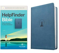NLT Helpfinder Bible, Filament Enabled, Harbour Blue Leatherlike, Red Letter