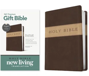 NLT Premium Gift Bible, Filament Enabled, Tutone (Leatherlike, Dark Brown/Tan, R