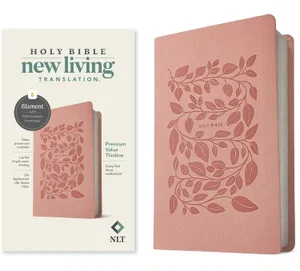 NLT Premium Value Thinline Bible, Filament Enabled Leatherlike, Dusty Pink Vines