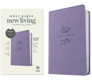 NLT Large Print Premium Value Thinline Bible, Lavender Leatherlike