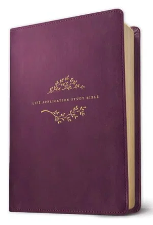 NLT Life Application Study Bible, Third Edition LeatherLike, Purple