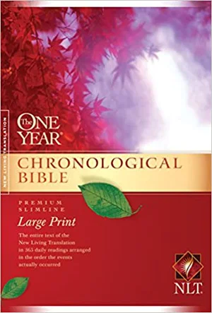NLT One Year Chronological Bibl-Premium Slimline Large Print