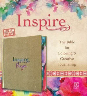 NLT Inspire Prayer Bible, Hardcover Leatherlike, Metallic Gold