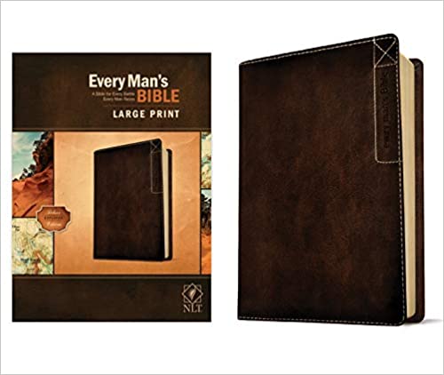 Image of NLT Every Man’s Bible Large Print, Deluxe Explorer Edition Leatherlike,