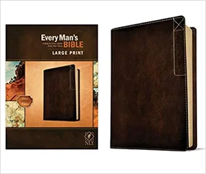 NLT Every Man's Bible Large Print, Deluxe Explorer Edition Leatherlike,