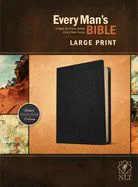NLT, Every Man's Bible Large Print Genuine Leather, Black