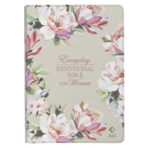 Devotional Bible NLT for Women Faux leather, Floral