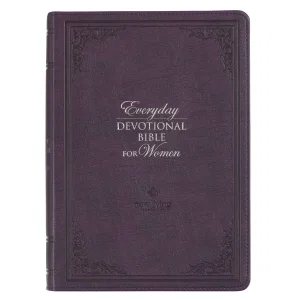 Devotional Bible NLT for Women Faux leather, Purple