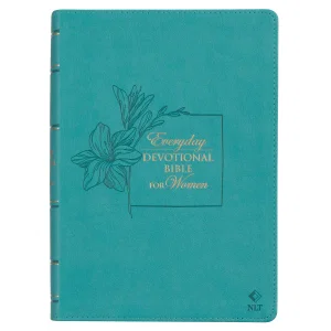 Devotional Bible NLT for Women Faux leather, Teal
