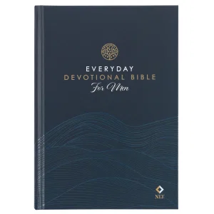 Devotional Bible NLT for Men Hardcover, Navy