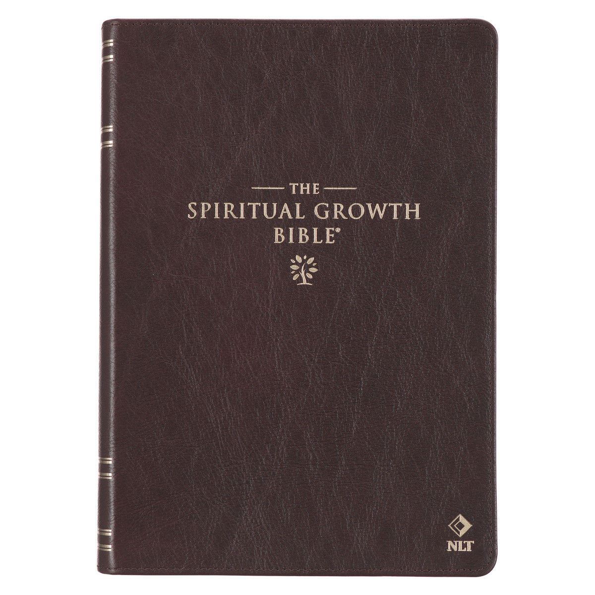 Image of NLT, The Spiritual Growth Bible Full-grain Leather, Mahogany