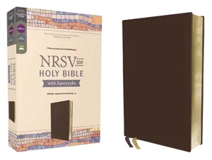 NRSVUE Holy Bible with Apocrypha, Leathersoft, Brown