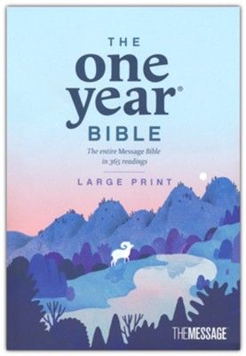 Image of The One Year Bible the Message, Large Print Thinline Edition (Softcover)