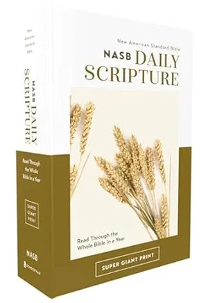 NASB Daily Scripture Super Giant Print Paperback White/Gold 1995 Text