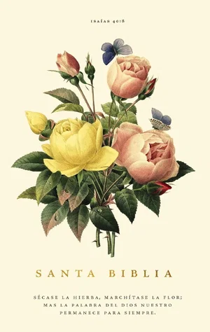 RVR 60 Santa Biblia, Premio Y Regalo,Tapa Dura Floral, Palabras de Jesus en Rojo