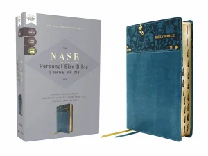 NASB Personal Size Bible, Large Print, Teal Leathersoft, 1995 Text, Indexed