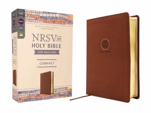 NRSVue Holy Bible with Apocrypha, Compact, Leathersoft, Brown