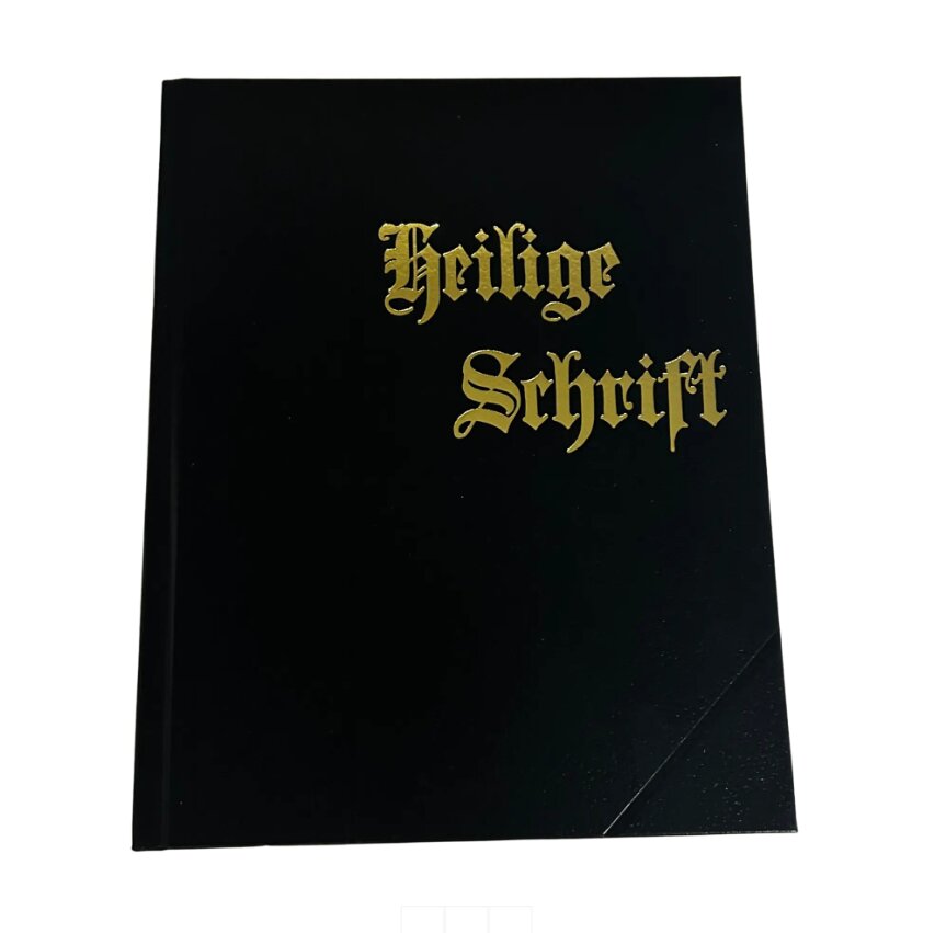 German Large Gothic Print Bible with Pictures