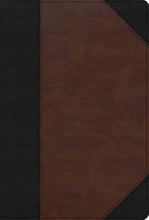 CSB Super Giant Print Reference Bible, Black/Brown Leathertouch