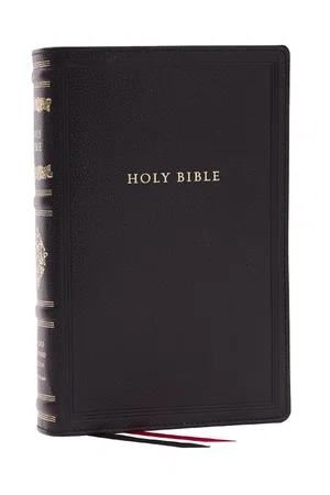 RSV Personal Size Bible with Cross References, Black Leathersoft, Thumb Indexed
