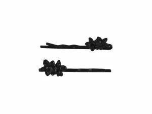 1.75" Bobby Pin w/Pansy Black