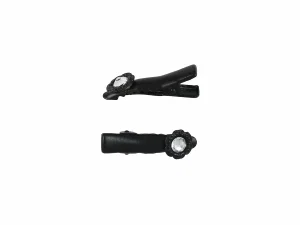 1.25" Pinch Clip w/Floral Crystal Black