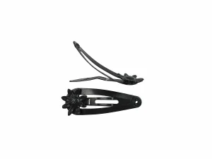 1.25" Snap Clip w/Sunflower Black
