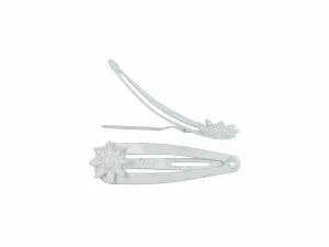 1.25" Snap Clip with Sunflower White