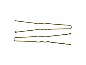 Steel Tipped Crinkle Hair Pin - 3" Brown