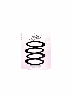 2.5" Oval Clip 4 Ct Black