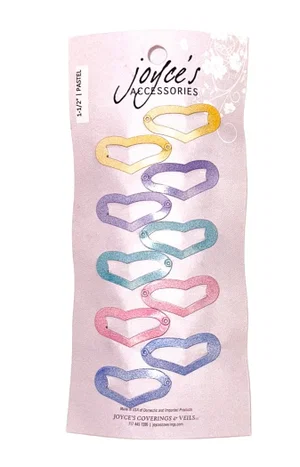 1.5" Heart Snap Clip - Assorted Pastel
