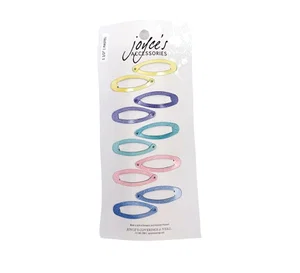 1.5" Oval Snap Clip - Assorted Pastel