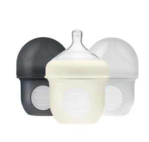 Grey 4 oz. Silicone Pouch Bottle 3 Pack