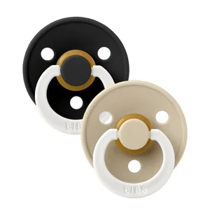 Bibs Pacifier Original 6-18 Months - Black & Vanilla Glow