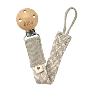 BIBS Pacifier Clip Sand/Ivory