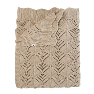 BIBS Knitted Blanket Wavy Vanilla
